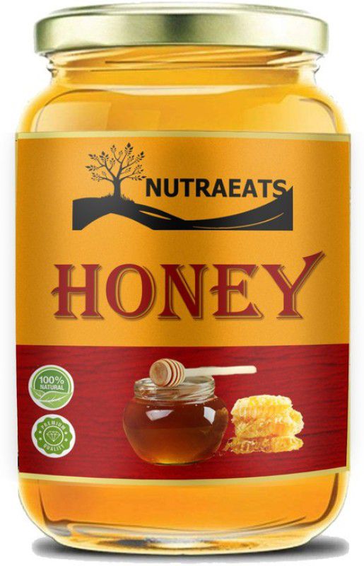 NutraEats Raw Honey Unprocessed Unpasteurized Pure natural organic honey for weight loss (HG15) Premium  (500 g)