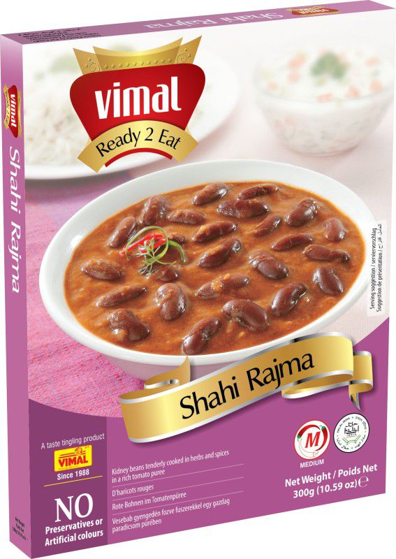 VIMAL Ready to Eat Shahi Rajma Vegetarian Meal | No Added Preservative and Colors 300 g