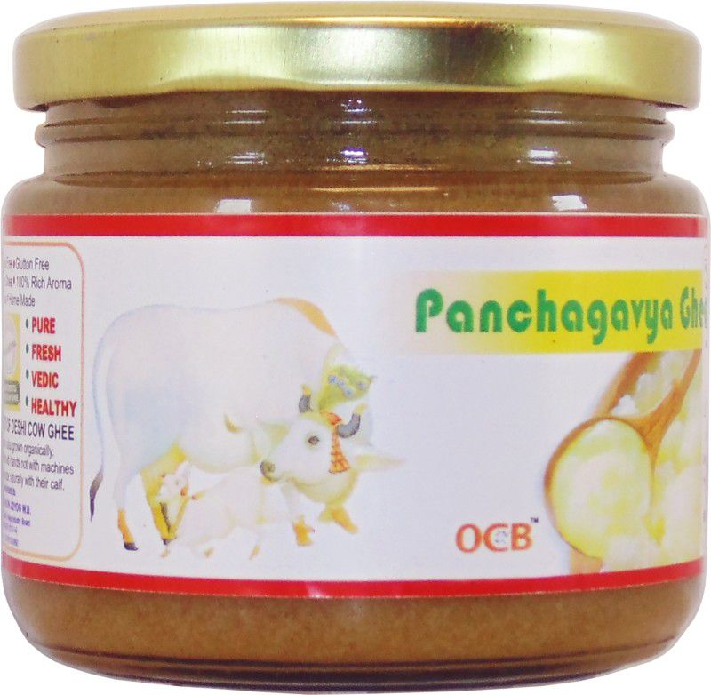 OCB Panchagavya Ghee Desi Cow Ghee 100% Natural Organically Bengali Ghee 250 g Glass Bottle