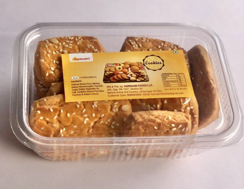 HARNAAM'S Till Biscuits - 250 Grams - Bakery Baked Tasty Till Cookies Cookies  (250 g)