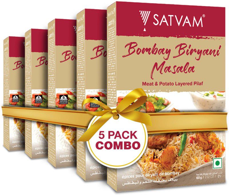 Satvam Bombay Biryani Masala (Pack of 5)|(5*60g)  (5 x 60 g)