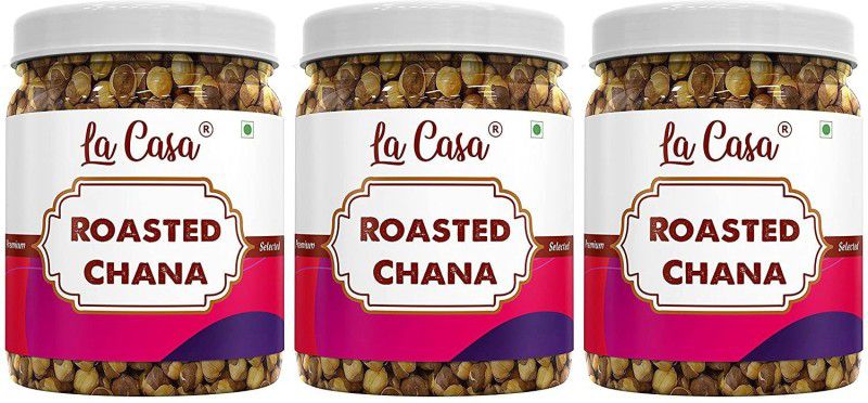 La Casa Roasted Chana, Bhuna Chana (Desi Chickpeas)| Combo pack of 3 | Protein Rich Snack  (3 x 200 g)