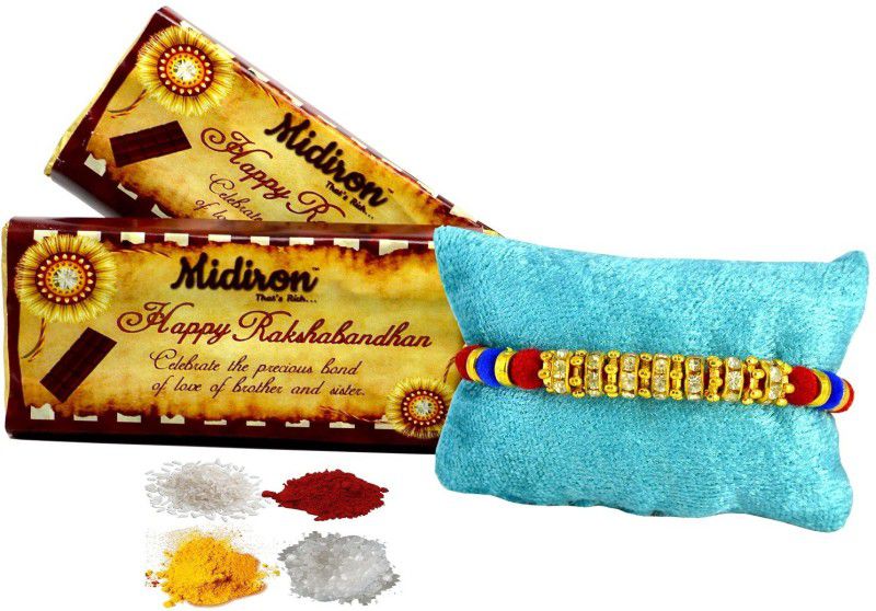 Midiron Rakhi with Chocolate Gifts Pack for Brother Combo  (1 rakhi combo set)