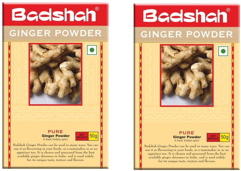 BADSHAH Ginger Powder | Freshly Ground Adrak Powder | Saunth Powder | No Preservatives  (2 x 50 g)