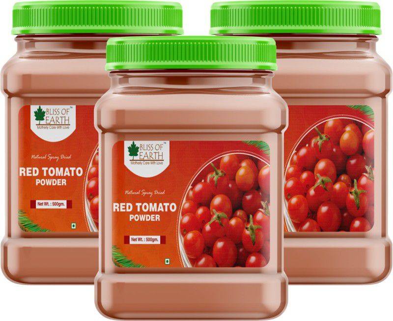 Bliss of Earth 3x500 gm Red Tomato Powder Natural Spray Dried (Pack of 3)  (3 x 500 g)