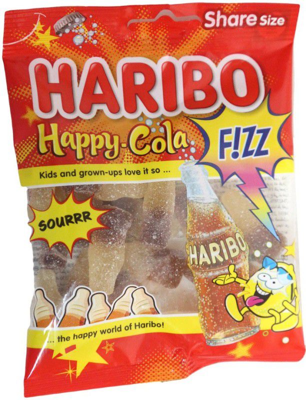 Haribo Happy Cola Fizz Halal Gummy, 70g Cola Jelly Candy  (70 g)