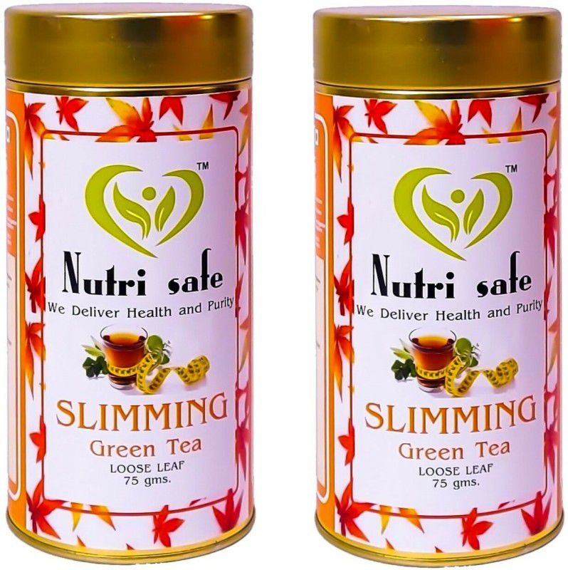 Nutri Safe Slimming Green Tea (Combo-Pack of 2)(75g Each) Unflavoured Green Tea Mason Jar  (2 x 75 g)