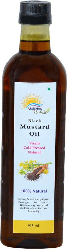 Arushan herbals Virgin Cold Pressed Black Mustard Oil PET Bottle  (915 ml)