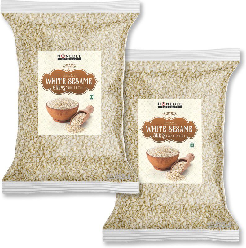HONEBLE SUPER MART (PACK OF 1)Premium Quality Organic White Sesame Seeds / White till (500 gX1)  (1 kg)