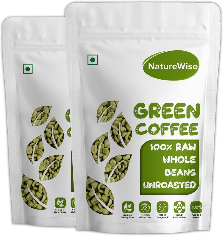Naturewise Organic Green Coffee Beans - 250 Gram X 2| For Immunity Building and Weight Loss Coffee Beans  (2 x 250 g)