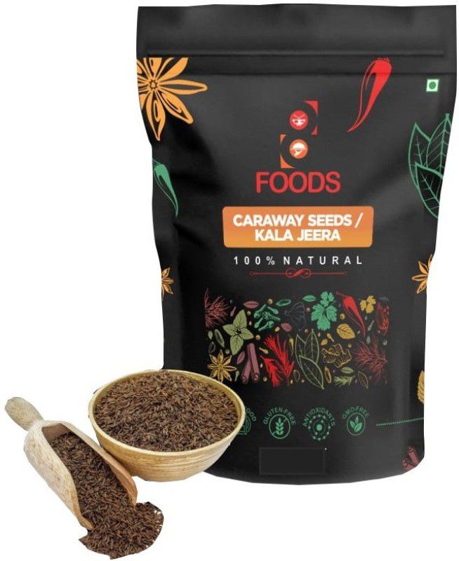 The8Foods 100% Natural Caraway Seeds/Kala Jeera 500gm  (500 g)