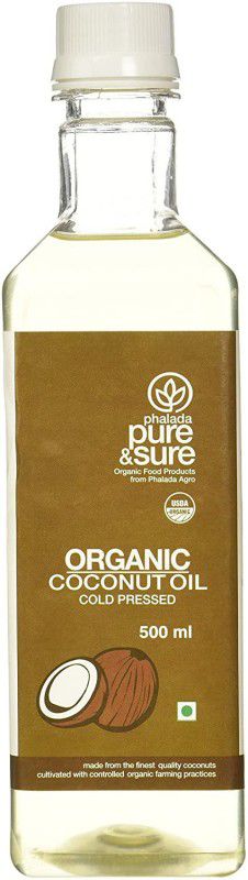 Pure & Sure Organic Coconut Oil | No Pasticides , No Chemicals | 500ml (Pack of 1) Coconut Oil PET Bottle  (500 ml)