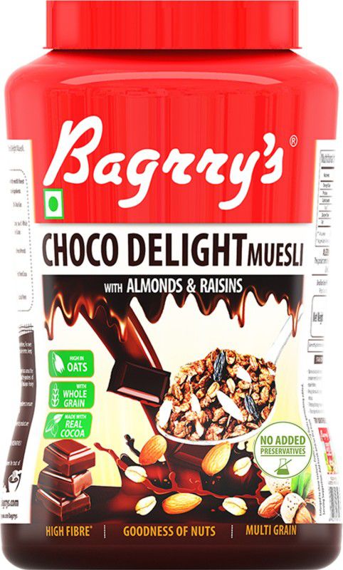 Bagrry's Choco Delight Muesli With Almonds & Raisins Plastic Bottle  (1000 g)