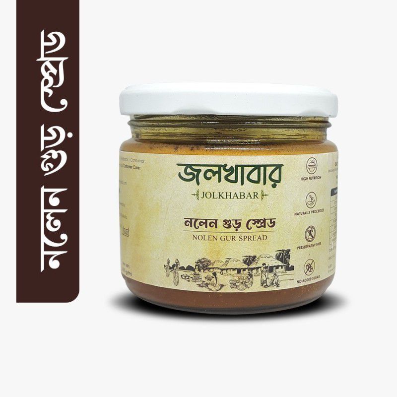 JOLKHABAR Khejur er Nolen Gur Spread|Fresh & Pure Farm to Fork Traceability Date Palm Liquid Jaggery  (400 ml)