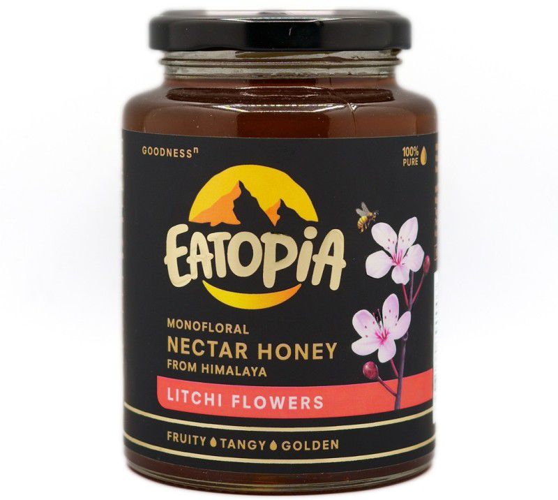 EATOPiA Litchi Flowers Monofloral Nectar Honey From Himalaya  (500 g)