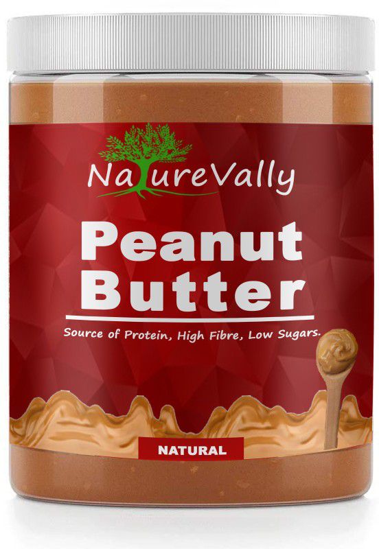 NatureVally Natural Peanut Butter 450g | Non GMO Peanut Butter| Rich in Protein Advanced 450 g