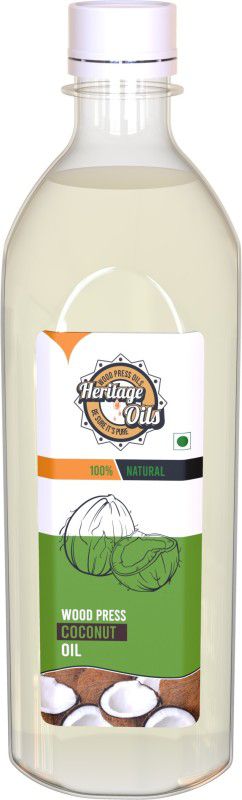 Heritage Wood Pressed Coconut Oil (Kacchi Ghani/Marachekku/Lakdi Ghana) Coconut Oil PET Bottle  (1000 ml)