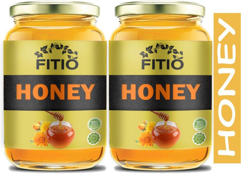 FITIO Nutrition Raw Honey Unprocessed Unpasteurized Pure natural organic honey for weight loss (H30) Ultra  (2 x 250 g)