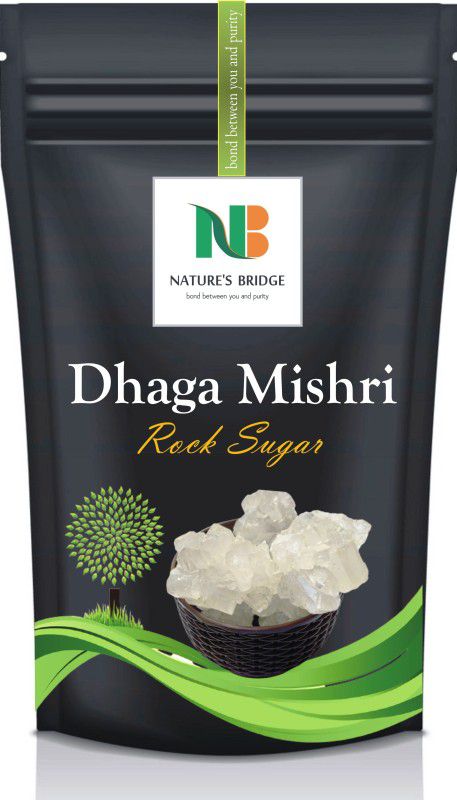 Nature's Bridge Dhaga Mishri (Dhage wali Mishri) Kunja Mishri Dora Mishri Crystal Sugar (Rock Sugar) - 400 Gm Sugar  (400 g)