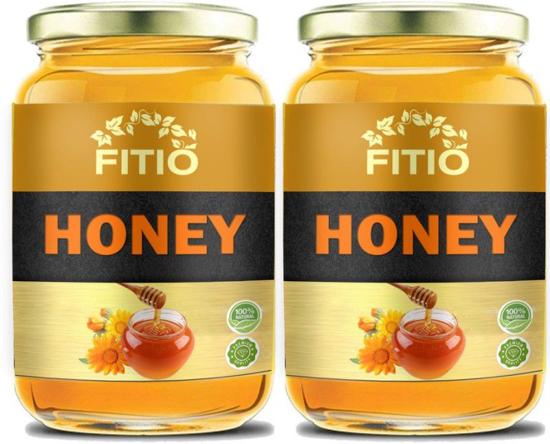 FITIO Nutrition Raw Honey Unprocessed Unpasteurized Pure natural organic honey for weight loss (H34) Ultra  (2 x 250 g)