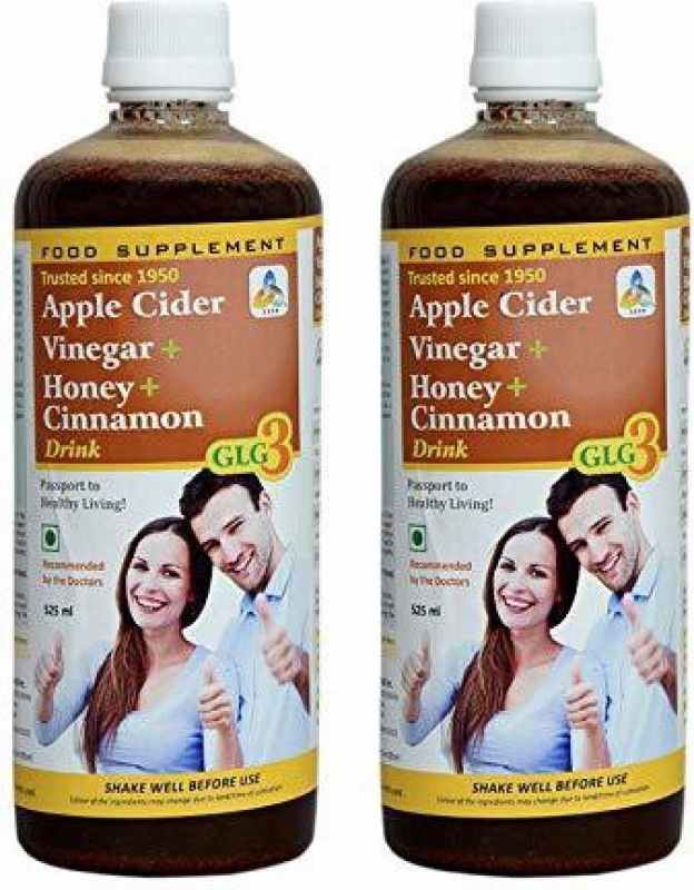 SKSB 1003-525-2 Apple Cider Vinegar Cinnamon Honey  (1050 ml, Pack of 2)