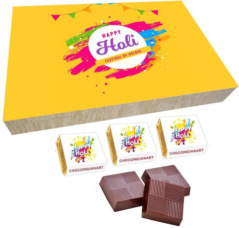 CHOCOINDIANART Happy Holi, 12pcs Delicious Chocolate Gift Box, Truffles  (12 Units)