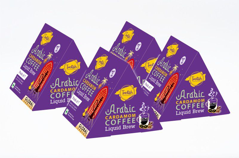 Trelish Arabic Cardamom Coffee liquid brew - pack of 4 Filter Coffee  (4 x 140 ml, Spices Flavoured)