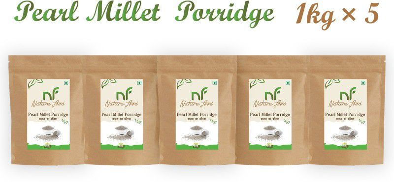 Nature food Good Quality Pearl Millet Porridge / Bajra Daliya - 5KG (1kgx5) Pouch  (5 x 1 kg)