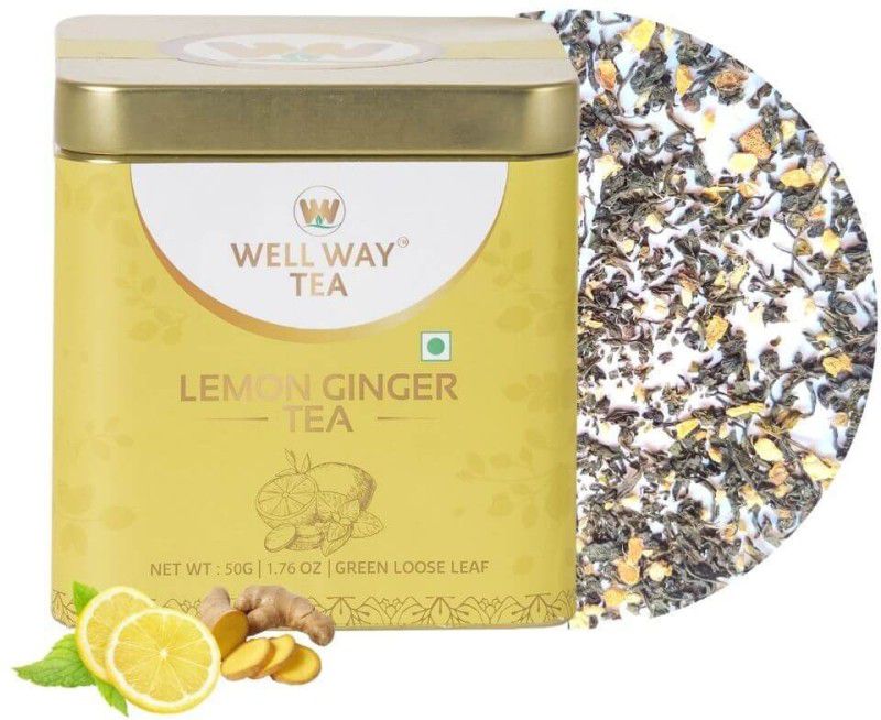 Well Way Tea Lemon Ginger Green Tea Green Tea Tin  (50 g)
