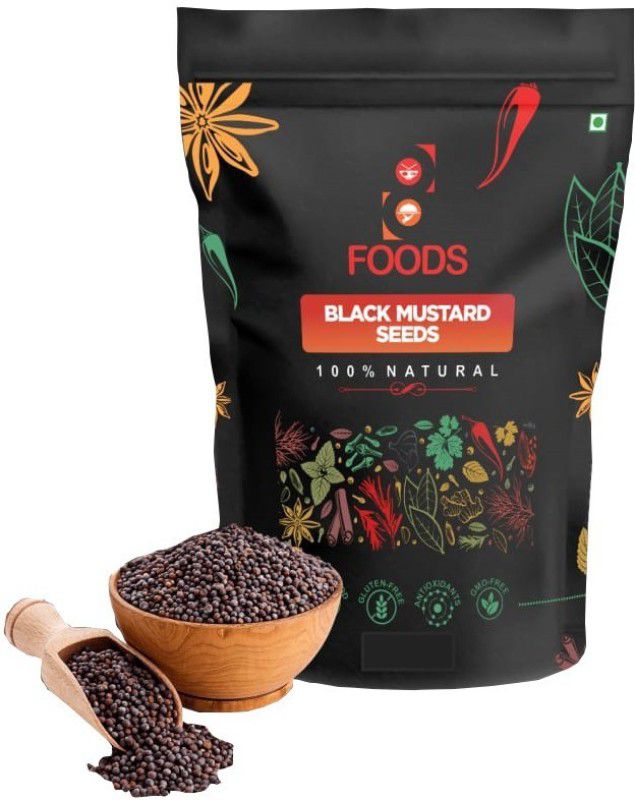 The8Foods 100% Natural Black Mustard Seeds 250gm  (250 g)