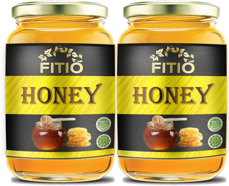 FITIO Nutrition Raw Honey Unprocessed Unpasteurized Pure natural organic honey for weight loss (H33) Premium  (2 x 250 g)
