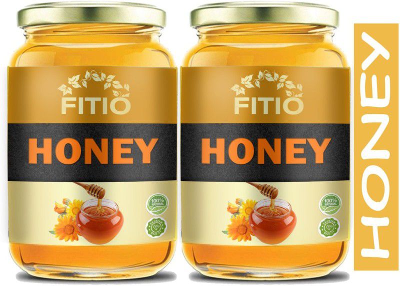 FITIO Nutrition Raw Honey Unprocessed Unpasteurized Pure natural organic honey for weight loss (HG27) Premium  (2 x 500 g)