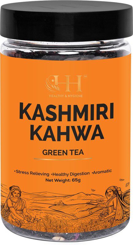 HEALTHY & HYGIENE Kashmiri kahwa Natural Green Tea (65 Gram) Green Tea Plastic Bottle  (65 g)