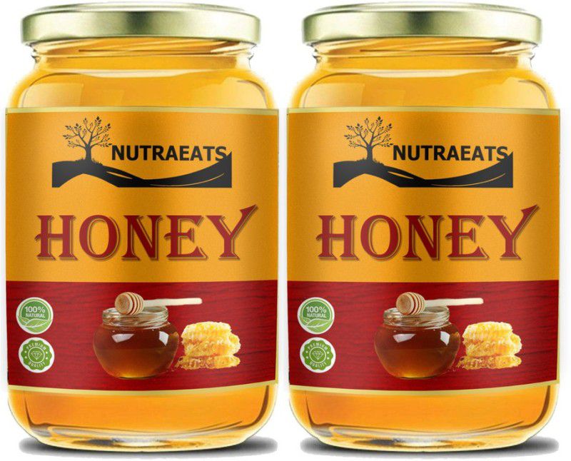 NutraEats Raw Honey Unprocessed Unpasteurized Pure natural organic honey for weight loss (H35) Ultra  (2 x 250 g)