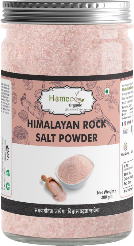 Homeline Organic Himalayan Pink Salt Powder_200g Rock Salt  (200 g)