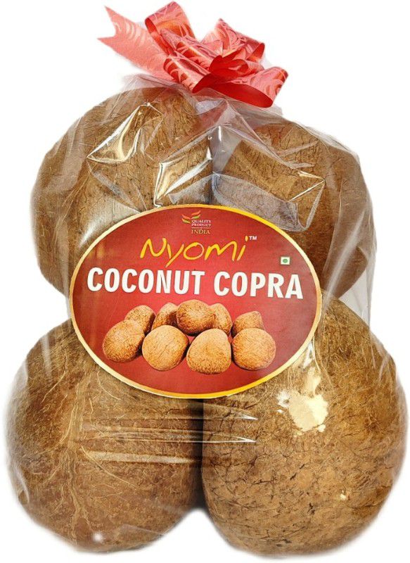 Nyomi Dry coconut copra|Bhaidoj gola without any scratch|sabut gola|khopra vati|sabut gota nariyal| (premium quality 4 pieces pack) Dry Copra  (800 g)