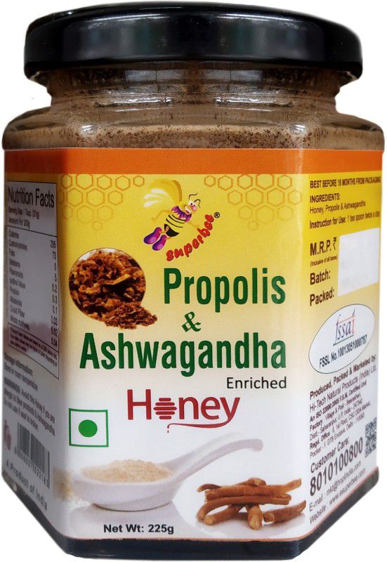 Super Bee Honey Enriched With Propolis & Ashwagandha 225g  (225 g)