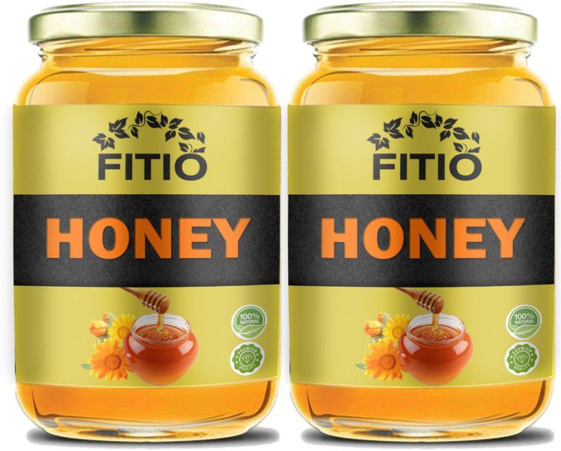 FITIO Nutrition Raw Honey Unprocessed Unpasteurized Pure natural organic honey for weight loss (HG45) Premium  (2 x 1000 g)