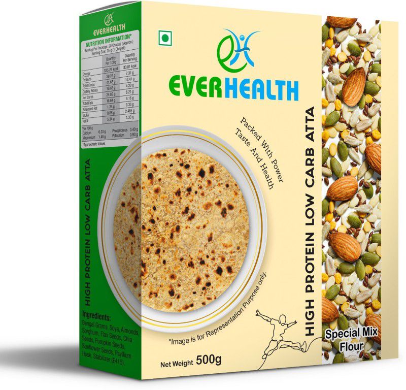 EVERHEALTH High Protein Low Carb Atta - 500gm  (500 g)