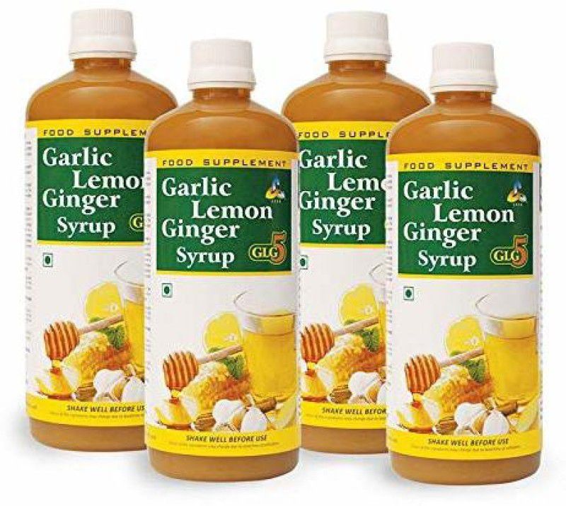 SKSB 025-525-4 Garlic Lemon Ginger Apple Cider Vinegar Honey  (2100 ml, Pack of 4)