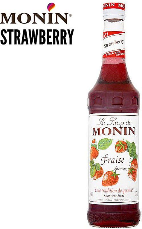 Monin Strawberry Syrup, 1L Strawberry  (1 L, Pack of 1)