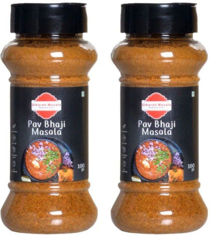 Utkarsh Pav Bhaji Masala Powder | Blended Spice Mix 200g  (2 x 100 g)