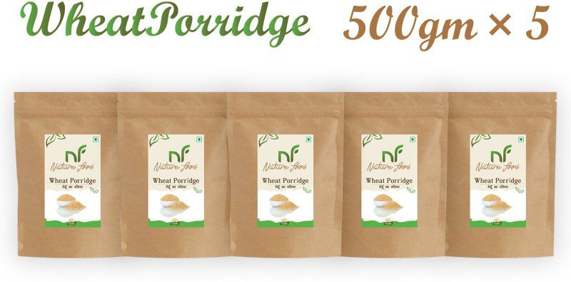 Nature food Good Quality Wheat Porridge /Gehun Daliya - 2.5kg (500gmx5) Pouch  (5 x 0.5 kg)
