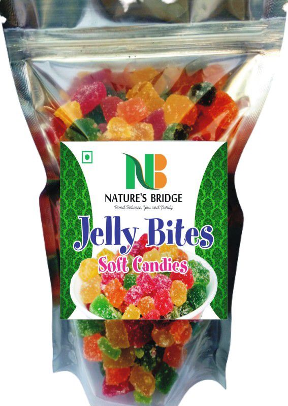 Nature's Bridge Jelly Bites / Sugar Coated Jelly Ball / Multicolored Jelly Munchies / Fruit Jelly - (300 Gm) Sweet Jelly Beans  (300 g)