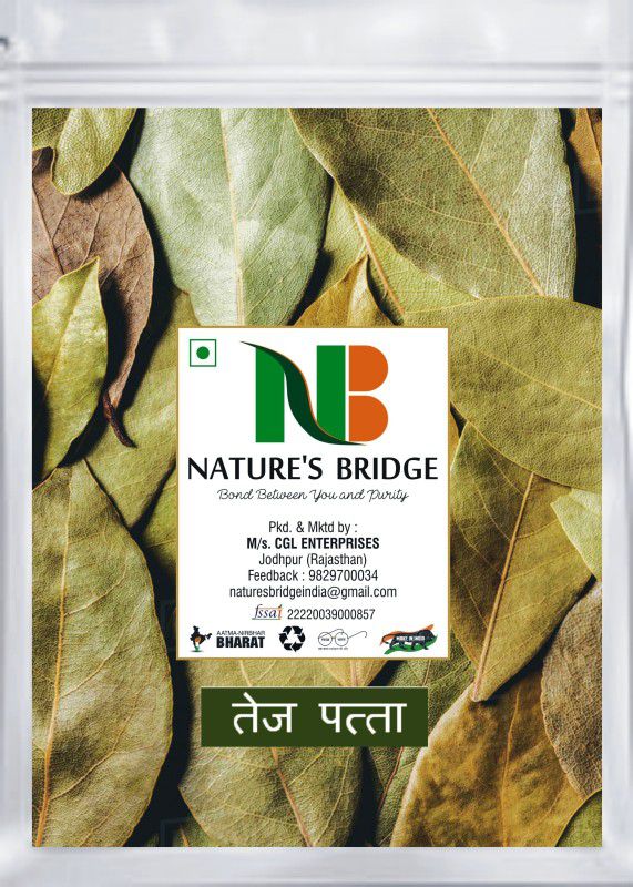 Nature's Bridge Tej Patta (Bay Leaf) Natural Aroma Indian Spices Bay Leaf - 400 gm  (400 g)