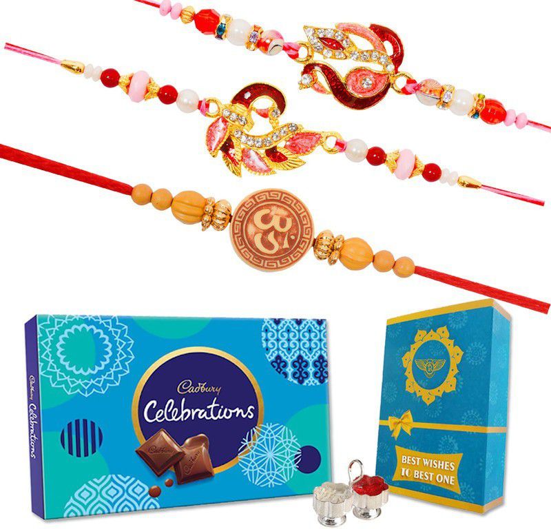 MALPANI Rakhi with Chocolate Combo-CADBURY-KG-F-SRakhi Set Combo  (5)