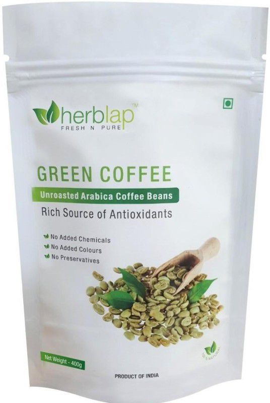 herblap Green Coffee beans for Weight Loss(Unroasted Beans) Instant Coffee (400 g) Coffee Beans  (400 g)
