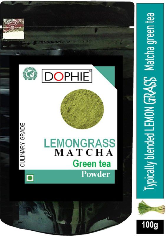 dophie Lemon grass Matcha Green Tea Powder 100g [PACK-1]Culinary Grade – Magical taste of Lemon grass , Excellent for Weight Loss - More Antioxidants than Green Tea Bags Lemon Grass Matcha Tea Pouch  (100 g)
