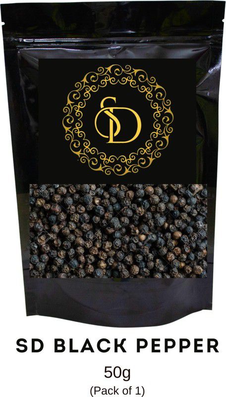 SD Black Pepper Whole Kali Mirch Sabut Pepper Corn Pure & Natural Kali Mirch  (50 g)