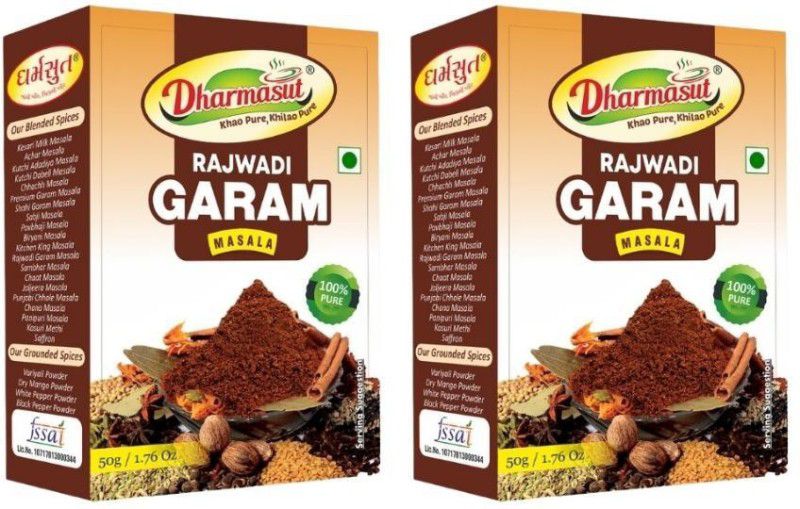 Dharmasut Rajwadi Garam Masala Powder | Super Garam Masala  (2 x 0.05 kg)